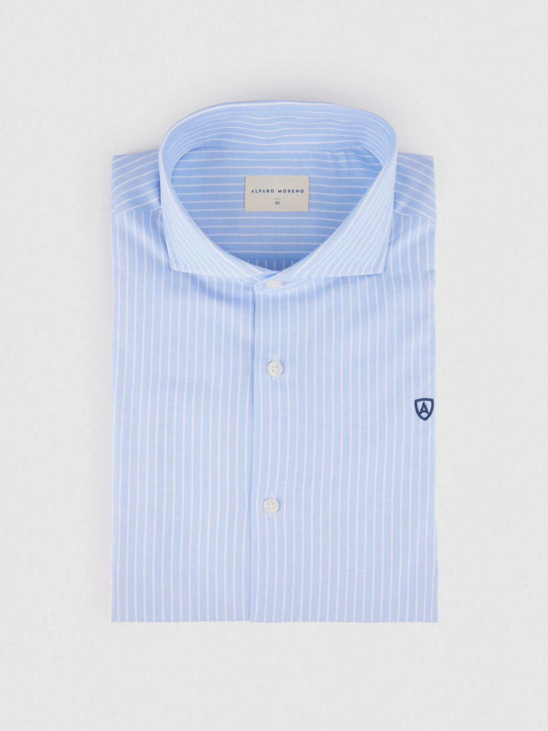 CAMISA P. POINT DIPLO CELESTE