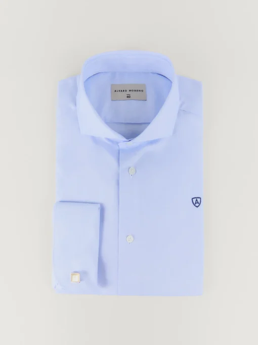 CAMISA PANAMA P.DOBLE CELESTE