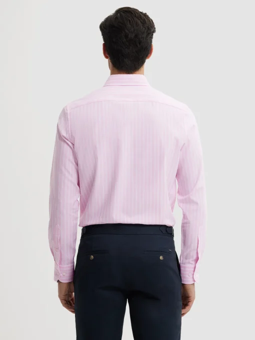CAMISA RAYAS DUTTON ROSA
