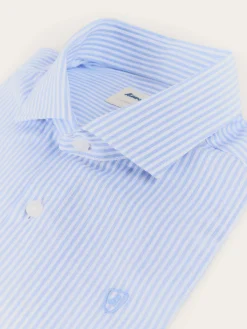 CAMISA RAYAS FIL A FIL KIDS CELESTE