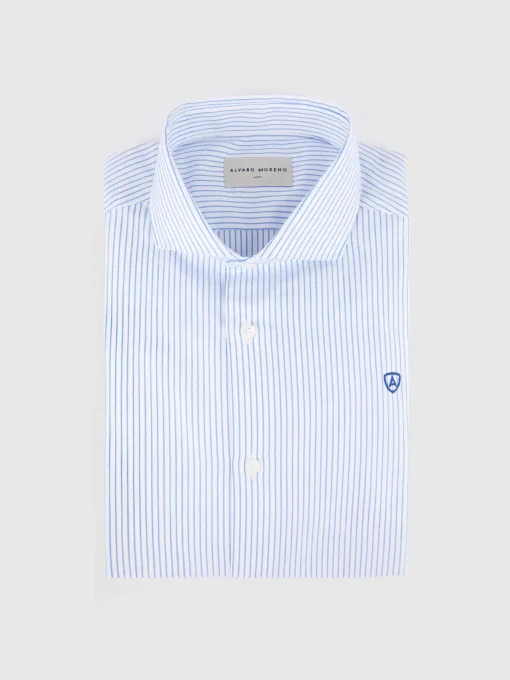 CAMISA RAYAS PANAMA AZUL