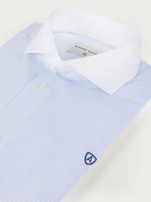 CAMISA RAYAS P.DOBLE AZUL