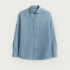 CAMISA TWILL DYE AZUL