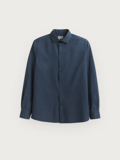 CAMISA TWILL DYE AZUL MARINO