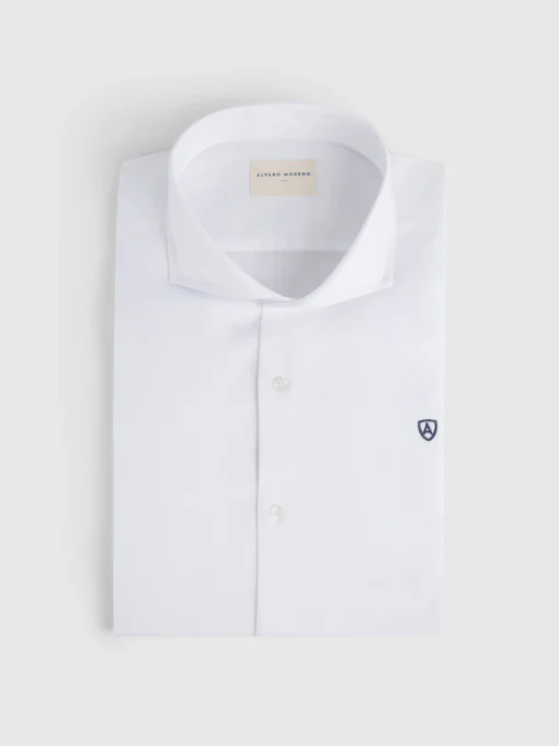 CAMISA VESTIR HERRINGBONE BLANCO