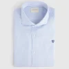 CAMISA VESTIR RAYAS CELESTE