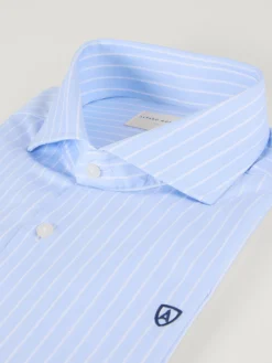 CAMISA VESTIR RAYAS CELESTE
