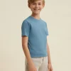 CAMISETA BASIC KIDS CELESTE