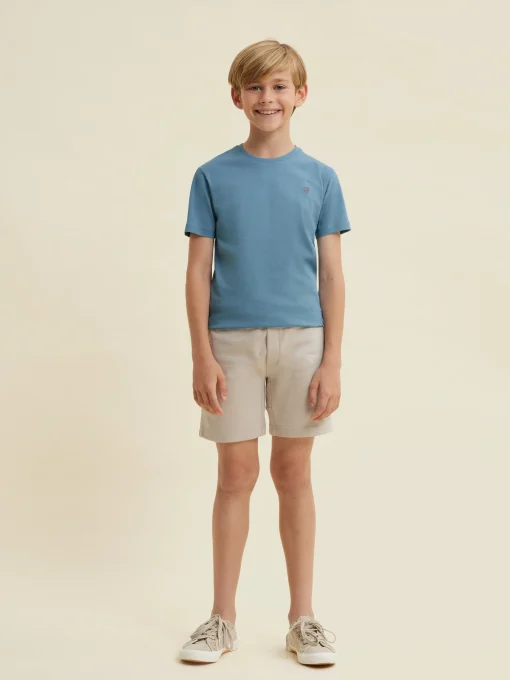 CAMISETA BASIC KIDS CELESTE