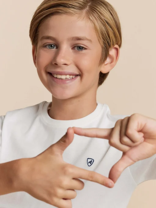 CAMISETA BASICA KIDS BLANCO
