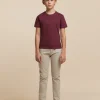 CAMISETA BASICA KIDS BURDEOS