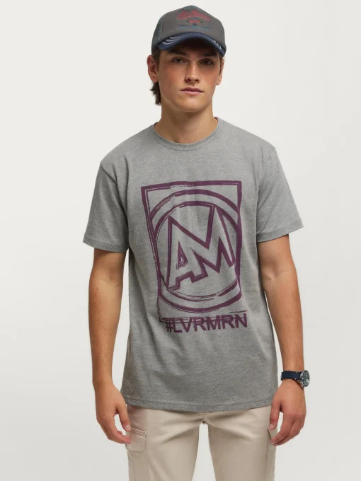 CAMISETA LOGO GRIS