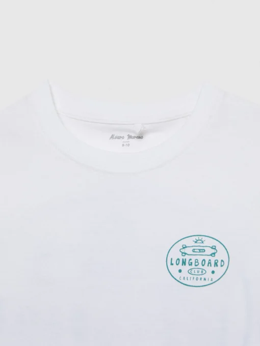 CAMISETA LONGBOARD KIDS BLANCO