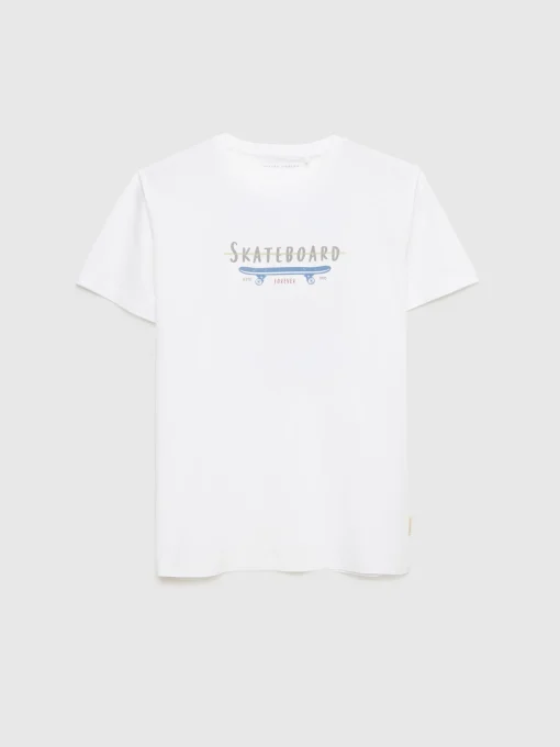 CAMISETA SKATEBOARD BLANCO