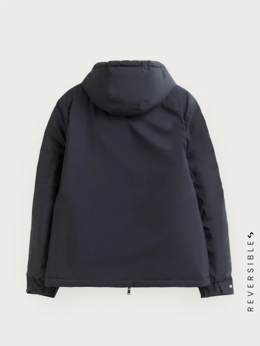 CAZADORA RATCHED REVERSIBLE AZUL MARINO | MARRÓN