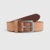 CINTURON NOBUCK BEIGE