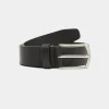 CINTURON PIEL ROUGH NEGRO