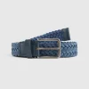 CINTURON TRENZADO SERRAJE AZUL