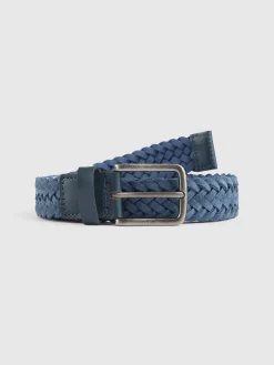 CINTURON TRENZADO SERRAJE AZUL