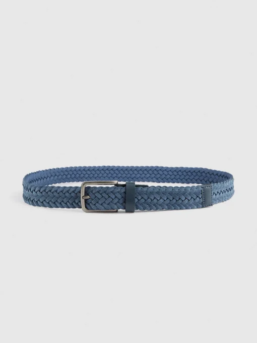 CINTURON TRENZADO SERRAJE AZUL