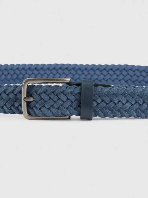 CINTURON TRENZADO SERRAJE AZUL