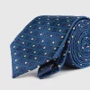 CORBATA JACQUARD MF AZUL MARINO