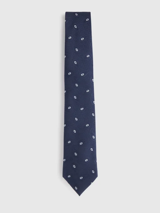 CORBATA JACQUARD MF AZUL MARINO