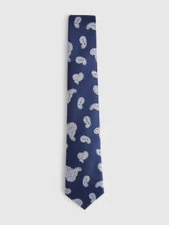 CORBATA JACQUARD MF AZUL MARINO