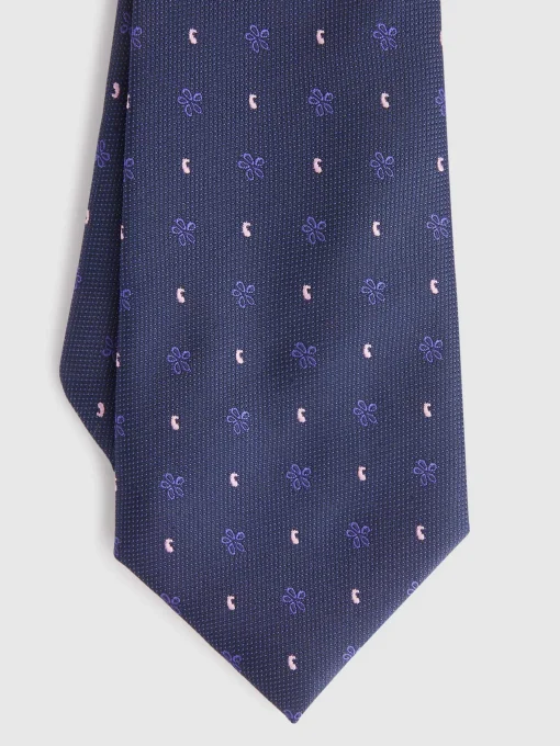 CORBATA JACQUARD MF AZUL MARINO