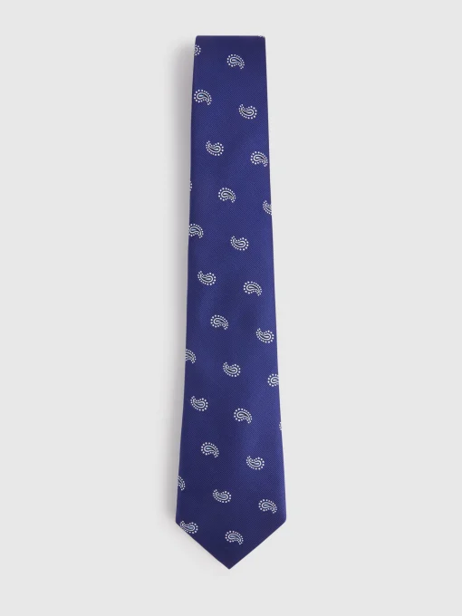 CORBATA JACQUARD MF AZUL MARINO