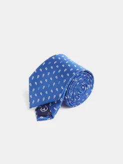 CORBATA JACQUARD MF AZUL MARINO
