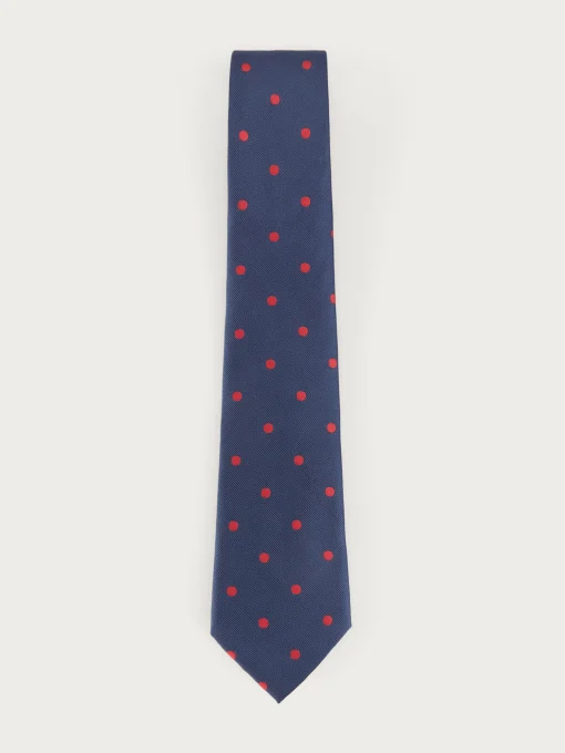CORBATA JACQUARD MF AZUL MARINO
