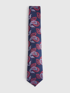 CORBATA JACQUARD MF AZUL MARINO