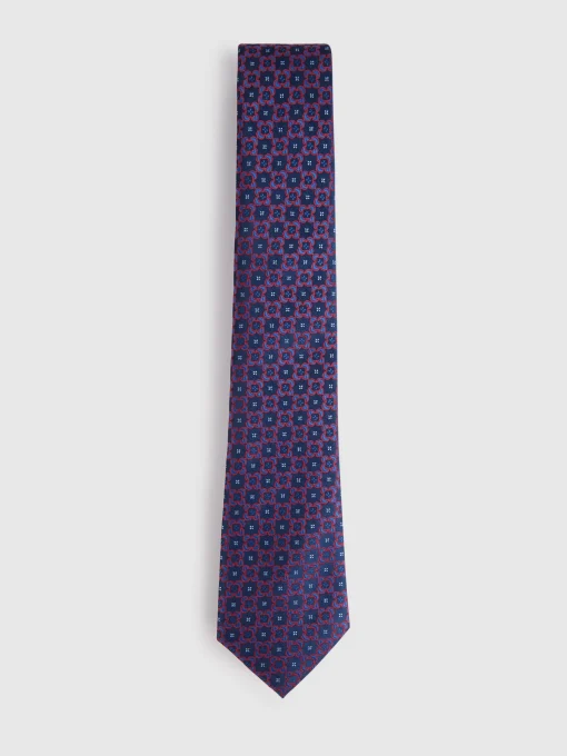 CORBATA JACQUARD MF AZUL MARINO