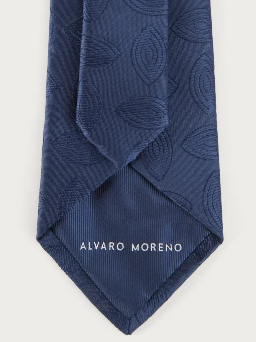 CORBATA JACQUARD MF AZUL MARINO