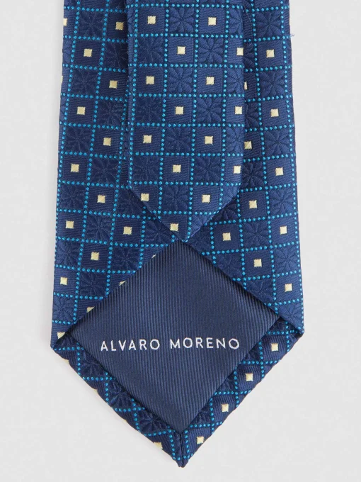 CORBATA JACQUARD MF AZUL MARINO