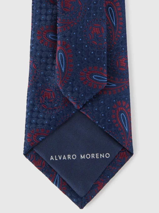 CORBATA JACQUARD MF AZUL MARINO