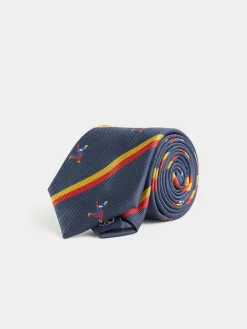 CORBATA JACQUARD MF AZUL MARINO