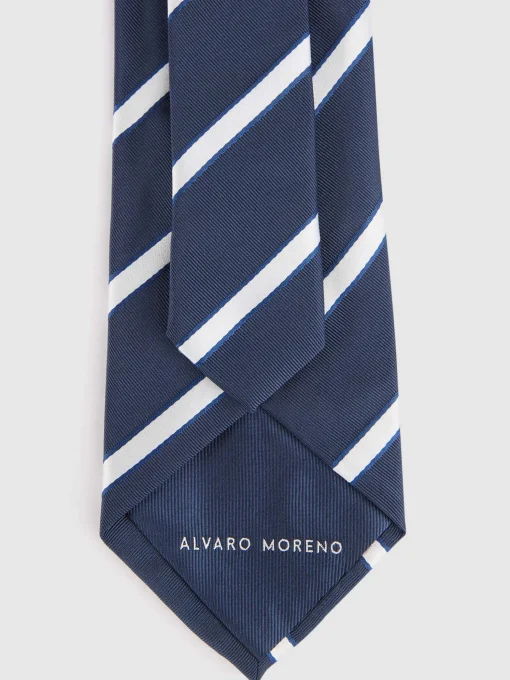 CORBATA JACQUARD MF AZUL MARINO