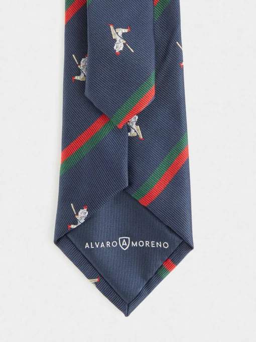 CORBATA JACQUARD MF AZUL MARINO