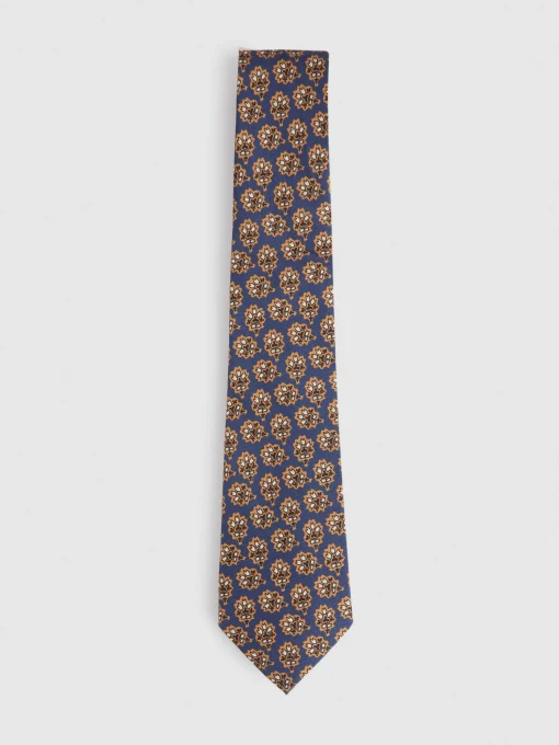 CORBATA PRINTED AZUL MARINO
