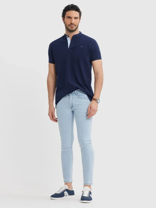 DENIM SLIM BASICO CELESTE