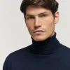 JERSEY ROLL COLLAR AZUL MARINO