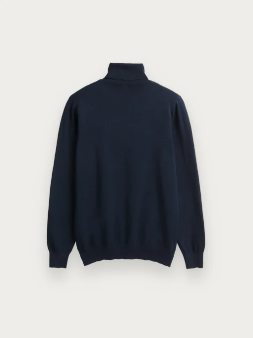 JERSEY ROLL COLLAR AZUL MARINO