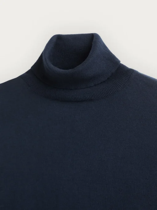 JERSEY ROLL COLLAR AZUL MARINO