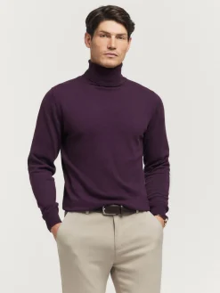 JERSEY ROLL COLLAR BURDEOS
