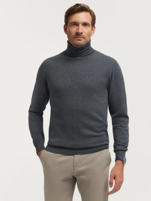 JERSEY ROLL COLLAR GRIS