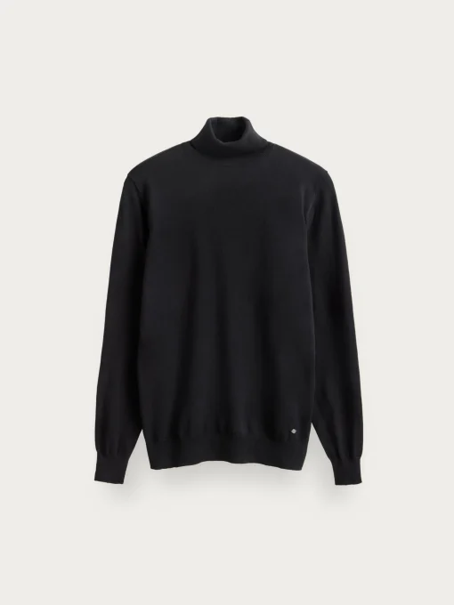 JERSEY ROLL COLLAR NEGRO