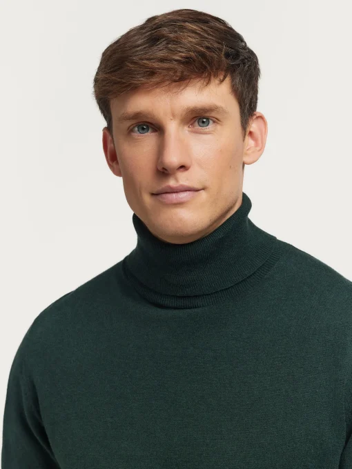 JERSEY ROLL COLLAR VERDE