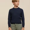 JERSEY ROUND NECK KIDS AZUL MARINO